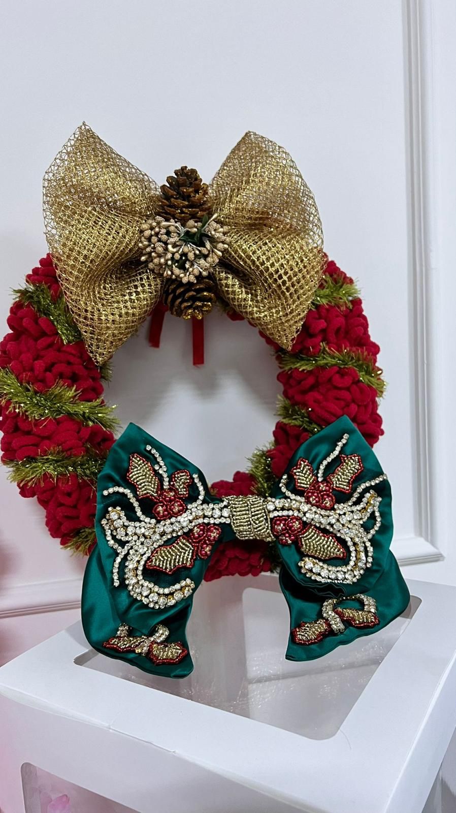 Green Beaded Hair Accessory