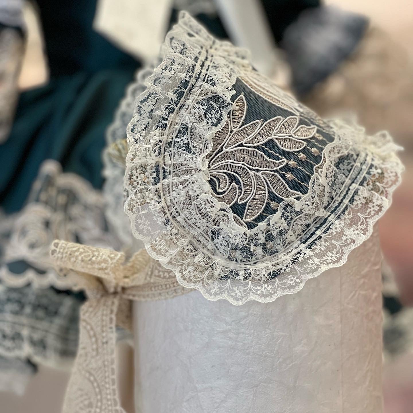 Darker Teal Blue Taffeta Dress