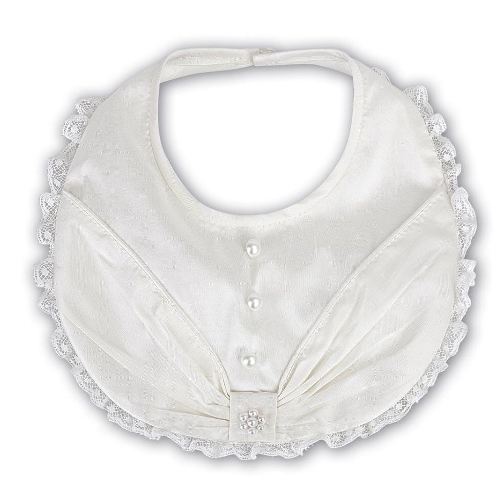 Sarah Louise Pearl And Lace Bib