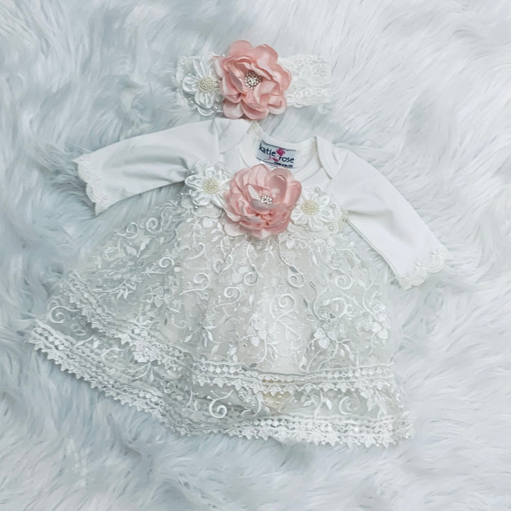 Katie Rose Lace Onesie Dress