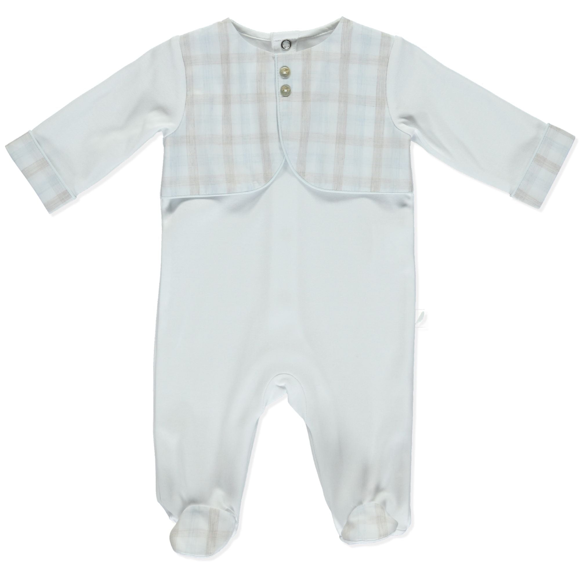 Pijama de cuadros Purete con pies cubiertos