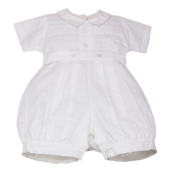 Karela Kids White Pique Bubble Romper