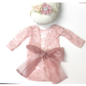 newborn onesie lace romper bow
