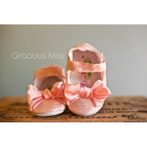 Gracious May Silk Bow Shoe in Pink