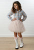 The Alix Dress in Sky Plaid