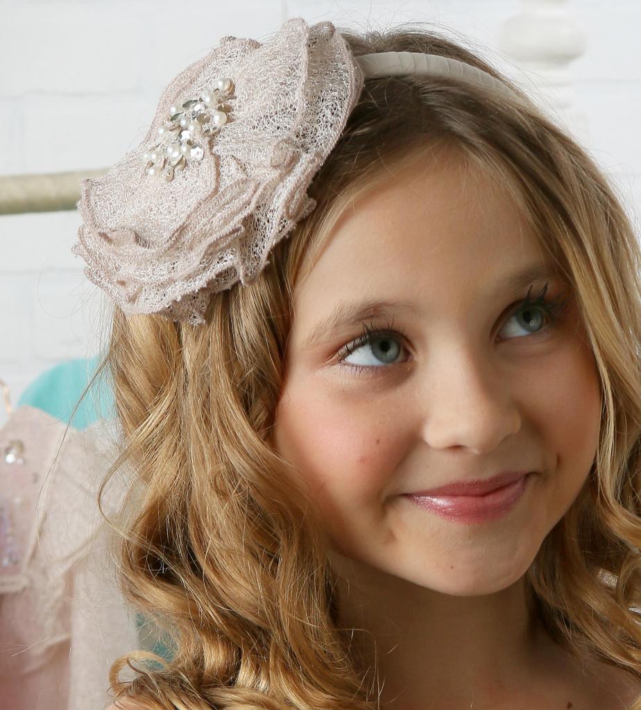 Ivory Glitter Clip or Headband