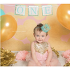 Belle Threads Heart Romper birthday pink gold